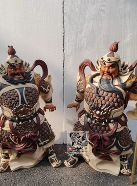 陶瓷工艺品 石湾公仔 大型门神摆件