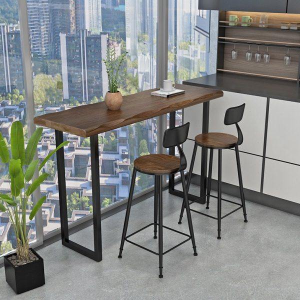 复古吧台桌实木长条桌家用阳台靠墙桌靠窗桌定制简约酒吧高脚桌椅,商业/办公家具,酒吧桌,淘宝优惠券,粉丝福利购,淘宝优惠卷