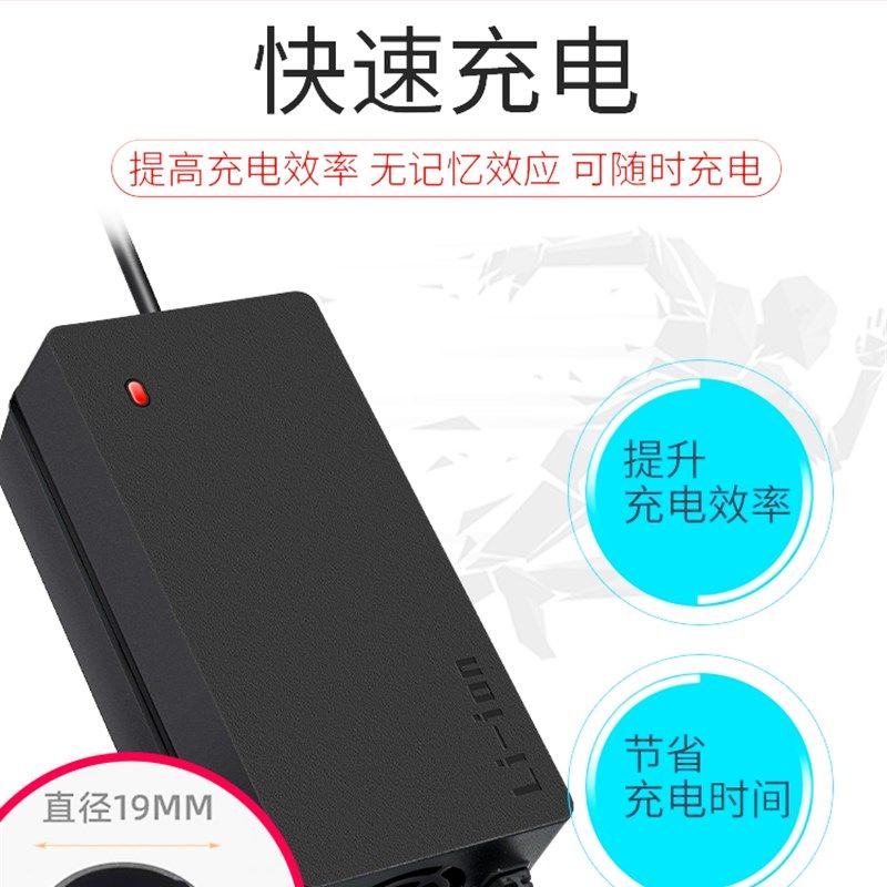 电动车充电器24v36v48v四轮代步车锂电池铅酸电瓶充电器卡农头