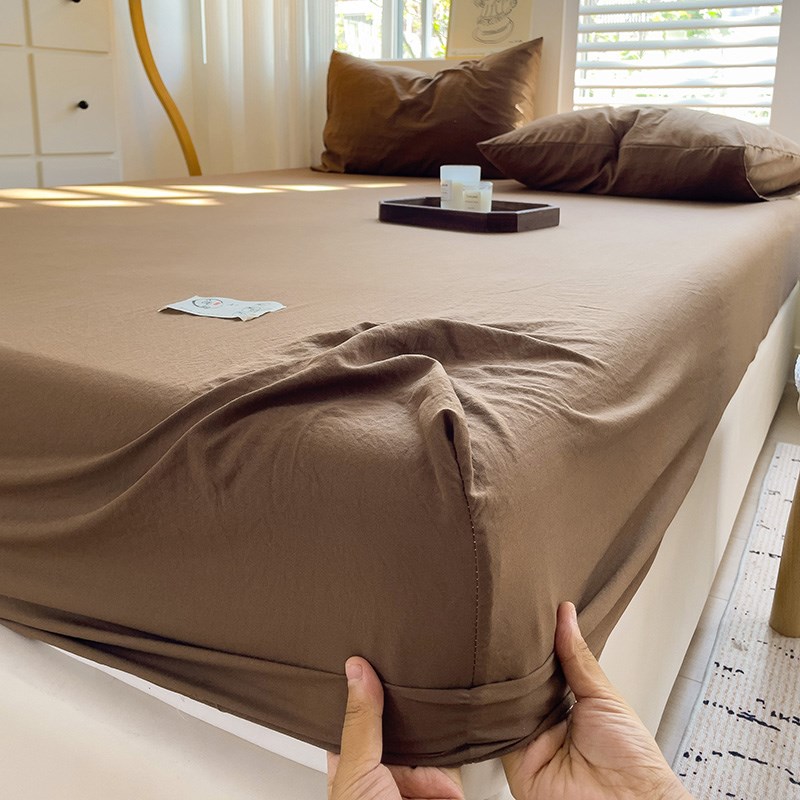 a类纯色床笠g床罩单件单人宿舍席梦思床垫防尘保护罩全包床单床套