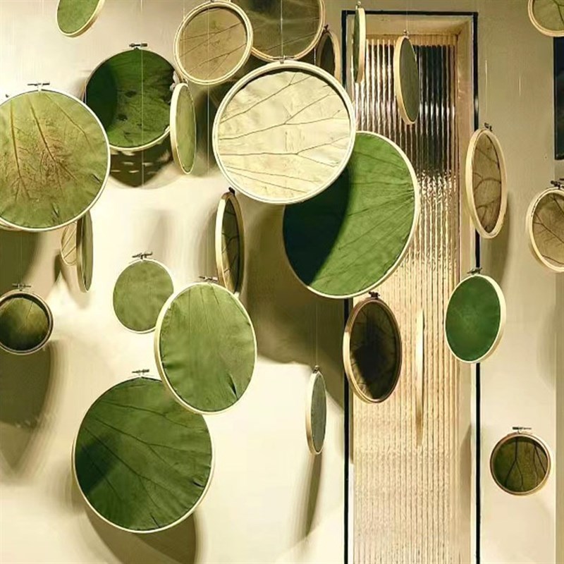 幼儿园中国风环创荷花荷叶教室走廊主题墙教室Q成品黑板报场景布