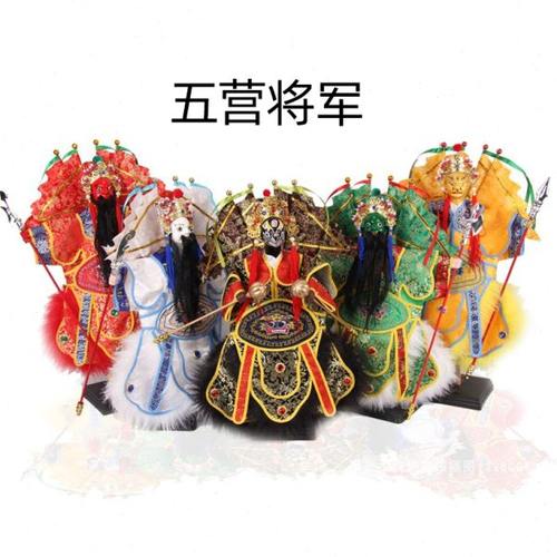 五营将军 掌中木偶布袋红偶可以表演练习庙会陈列客厅摆件