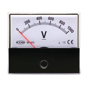 电压表 外形尺寸60 测量电压显示0 直流电表 70mm 1000V 指针式