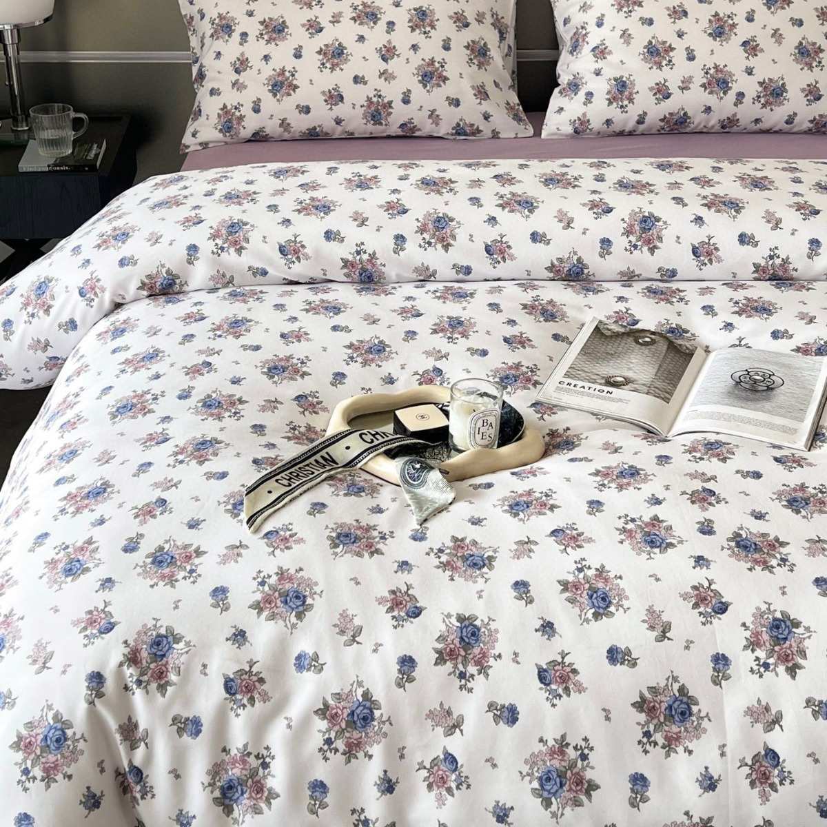 田园风印花森氧棉床上四件套民宿风碎花春L夏季凉感天丝棉床上用