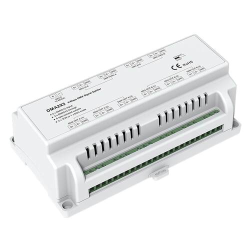 DMA2X3 12-48VDC 6通道DMX512信号放⼤器 2路信号输入6路信号输出