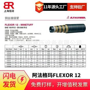 倍润阿法格玛ALFAGOMMA高压钢丝缠绕管FLEXOR EN856R12 R12