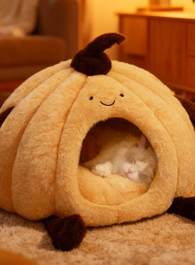 猫窝四季通用加厚封闭式猫咪睡窝安全感冬日狗窝冬季保暖睡觉用品