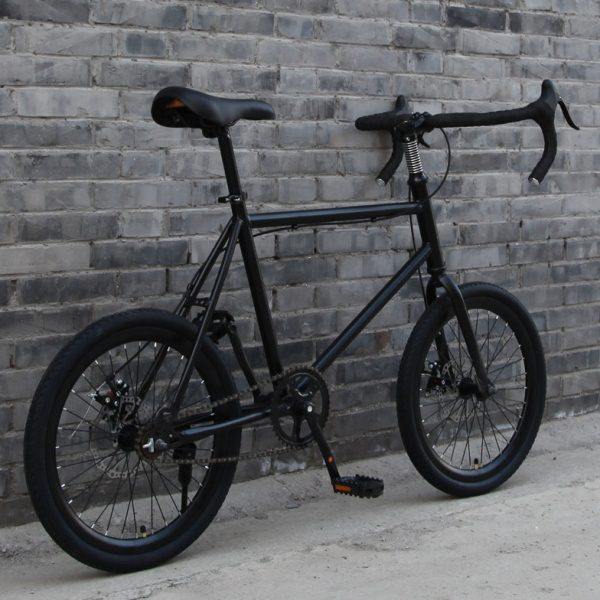 死飞自行车20寸倒刹双碟刹男女学生弯把手控前后刹车翘头儿童单车,自行车/骑行装备/零配件,死飞,淘宝优惠券,粉丝福利购,淘宝优惠卷