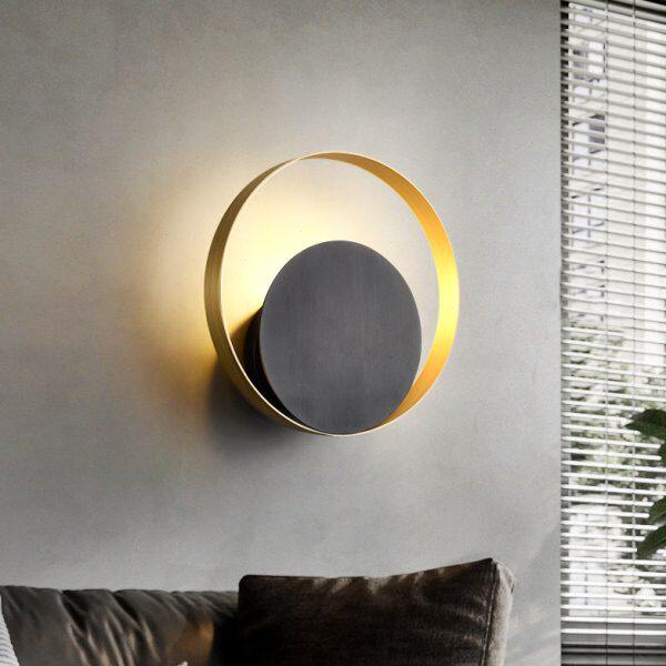 全铜圆头创意壁灯后现代轻奢壁灯背景墙过道床头浴室壁灯