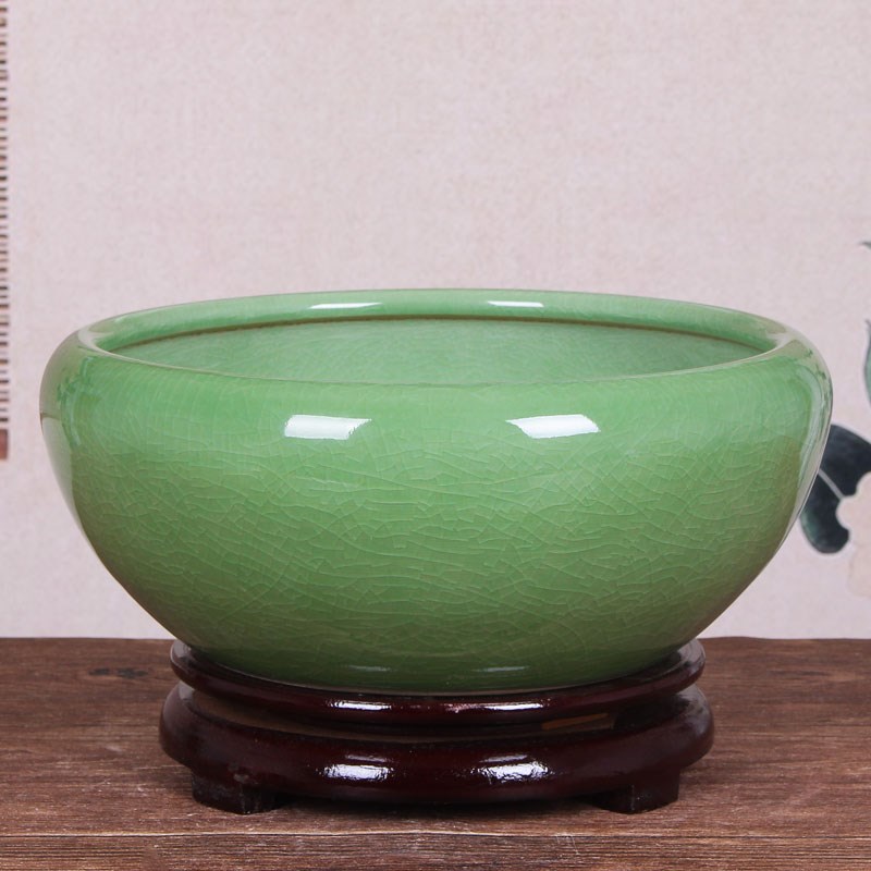 陶瓷鱼缸桌面客厅小型乌龟缸古法养青鳉金鱼缸P睡莲专用荷莲花盆