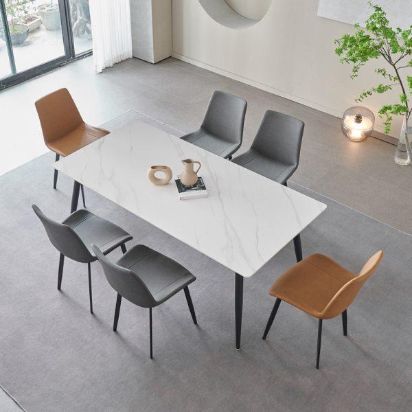 意式轻奢岩板餐桌椅组合北欧现代简约小户型家用餐桌长方形饭桌子,住宅家具,岩板餐桌,淘宝优惠券,粉丝福利购,淘宝优惠卷