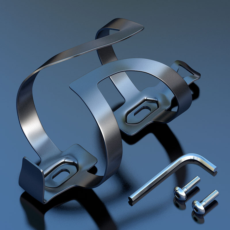 铝合金电动摩托水壶架自行车水杯支架单车银色管夹U水杯架车载杯