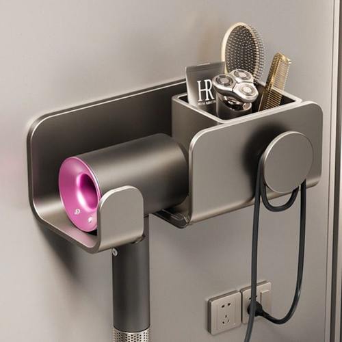吹风机置物架莱芬免打孔卫生间电吹风挂架放置架风筒支架浴室架子