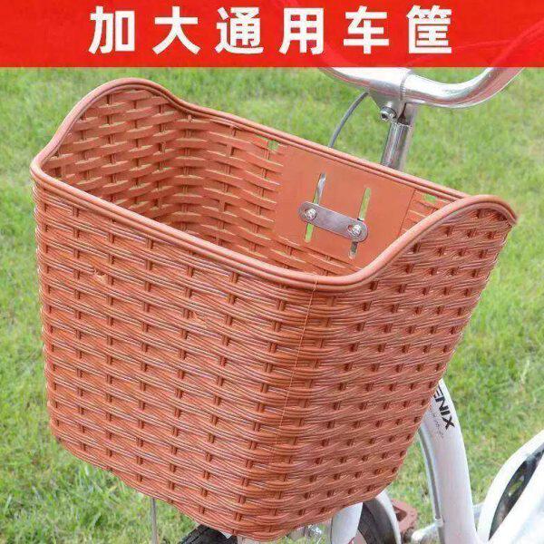 塑料带盖车篮子车筐篓子自行车车筐自行车电动车塑料车蓝子包邮