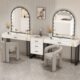 影楼专业带灯梳妆台婚纱美容院大理石化妆桌彩妆化妆师专用化妆台