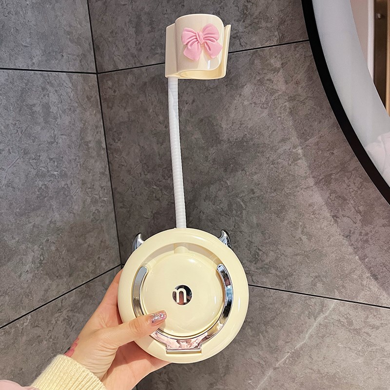 吹风机支c架解放双手懒人壁挂免打孔卫生间电吹风置物架挂架奶油