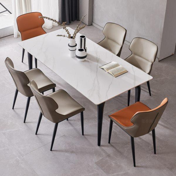 意式轻奢岩板餐桌椅组合北欧现代简约小户型家用餐桌长方形饭桌子,住宅家具,岩板餐桌,淘宝优惠券,粉丝福利购,淘宝优惠卷