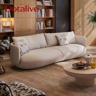 多特莱菲意式极简高级感客厅轻奢布艺云朵沙发小户型精致设计师