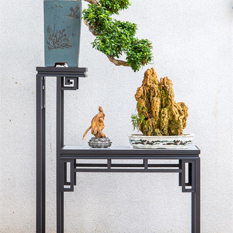 花架子客厅落地式几架新款中式室内绿F萝植物摆件摆放架置物架阳