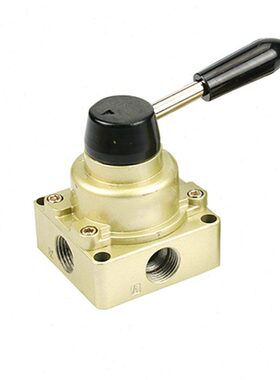 气动开关手动阀手转阀HV200D一进两出气缸控制换向气阀手板阀02B