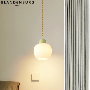 花苞小吊灯法式 轻奢n奶油风花朵氛围灯现代简约创意单个卧室床头