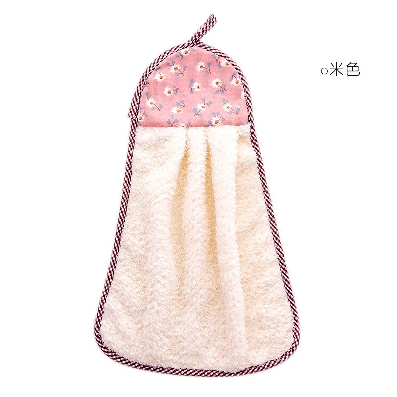 珊瑚绒挂式擦手巾 加厚抹布洗碗巾I厨房吸水毛巾不掉毛洗碗布