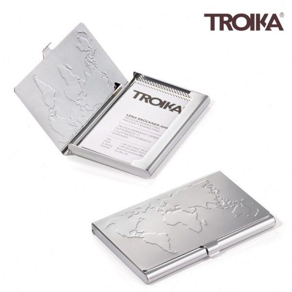德国Troika商务名片盒子创意随身名片夹超薄男女士便携式收纳盒