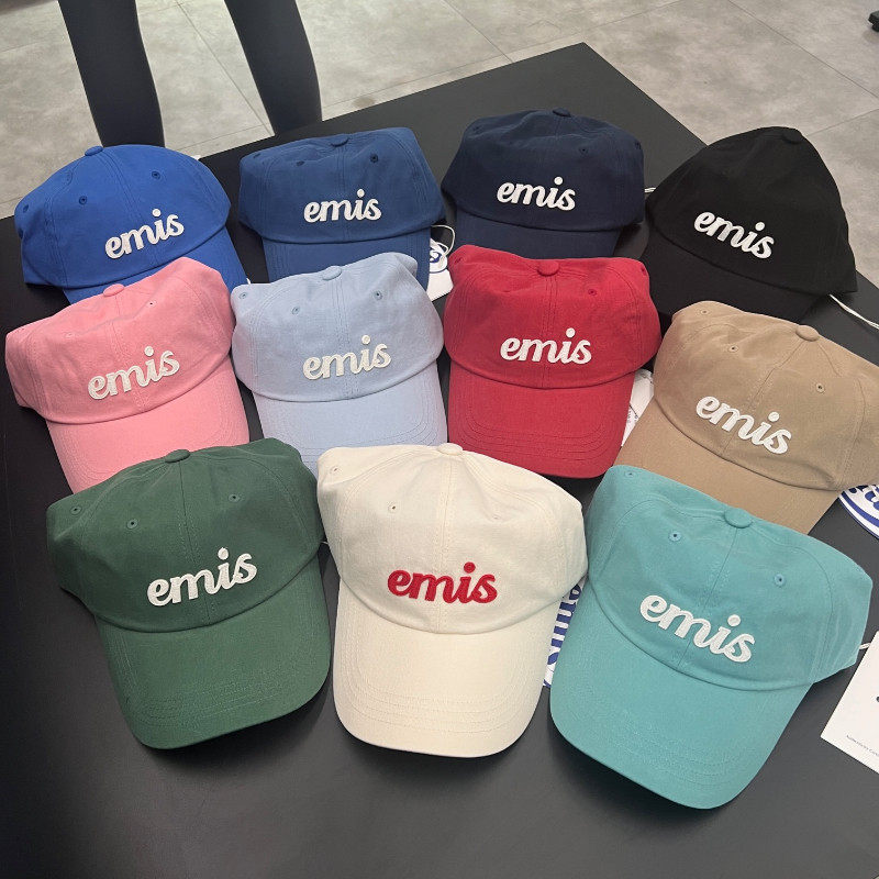 韩国emis正品棒球帽明星同款鸭舌帽弯檐软顶字母潮牌显脸小帽子,运动包/户外包/配件,运动帽,淘宝优惠券,粉丝福利购,淘宝优惠卷