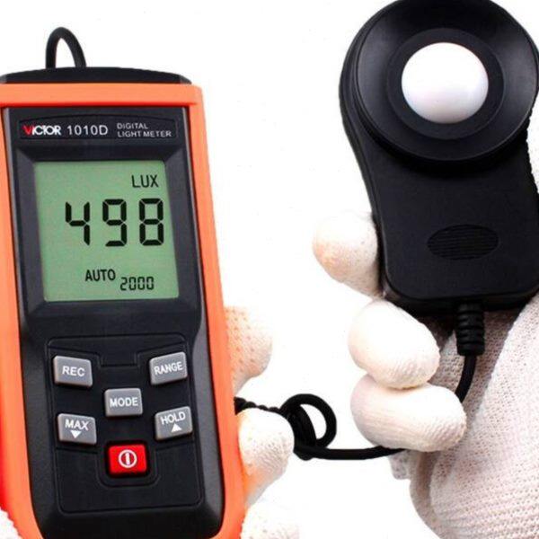照度计胜利VC1010D照度计灯光测光亮度自动量程高精度流明分体式