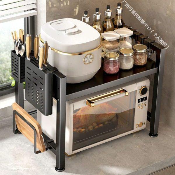 微波炉架可伸缩微波炉烤箱架子厨房电饭锅支架台面双层收纳架商场,厨房/烹饪用具,微波炉置物架,淘宝优惠券,粉丝福利购,淘宝优惠卷