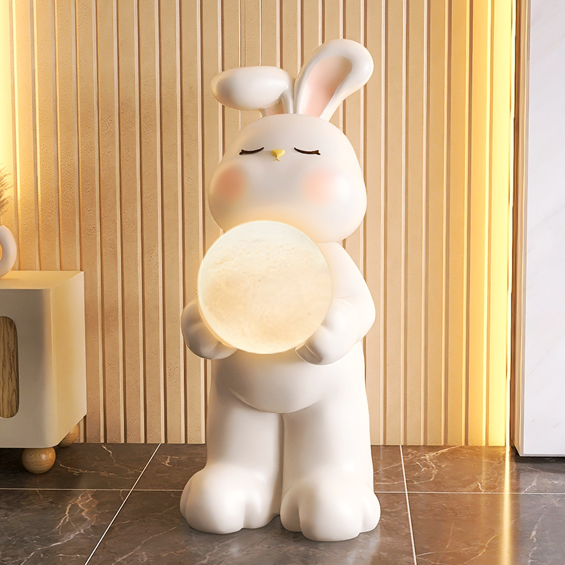兔子落地灯摆件大型网红s客厅沙发边电视柜家居装饰品乔迁新居礼