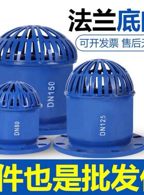 新型底阀H42X-6/1016水泵吸水进水铸铁法兰底阀65801001250200300