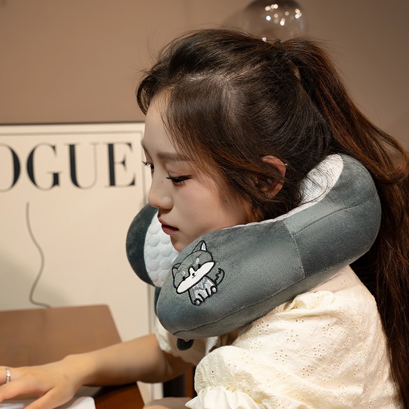 冰豆豆飞机枕u型枕旅行枕头颈椎pEp棉头枕脖枕护脖子护颈枕汽车