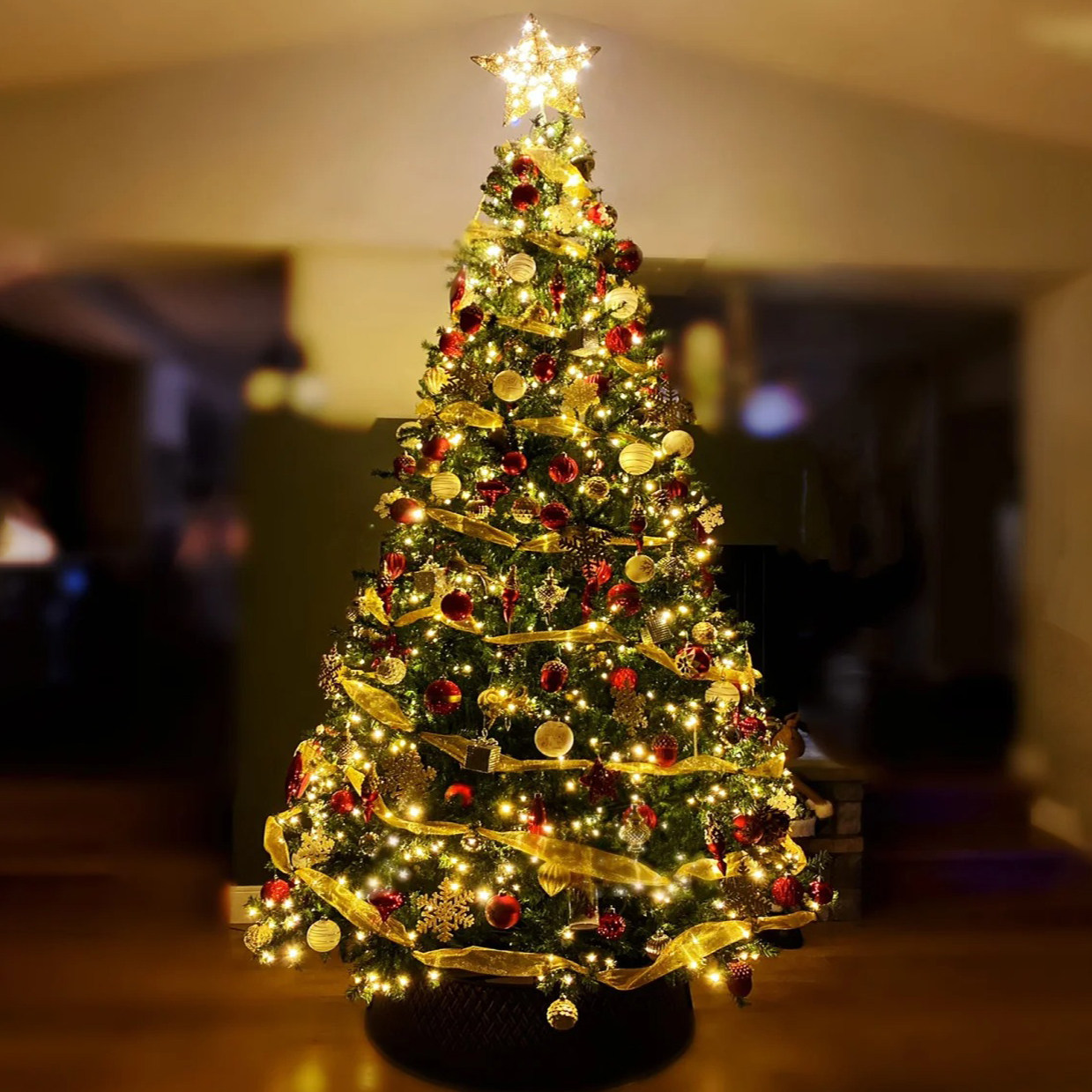 新款圣诞树加密仿真1.5m/1.8/2.1/2.4/3米带灯豪华家用装饰套餐