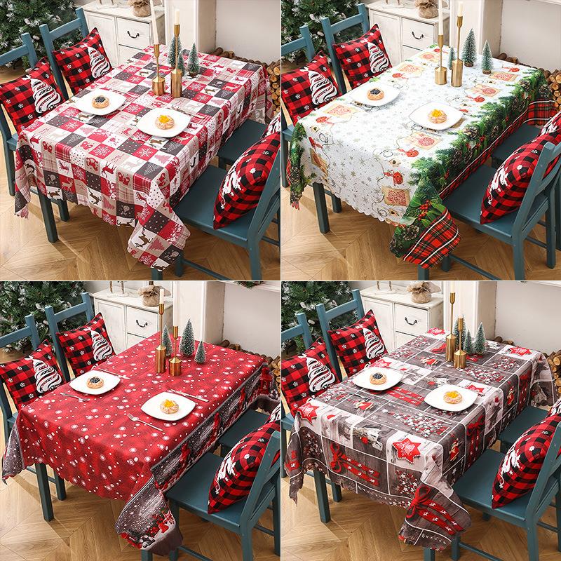 Christmas tablecloth creative printed table flag decoration