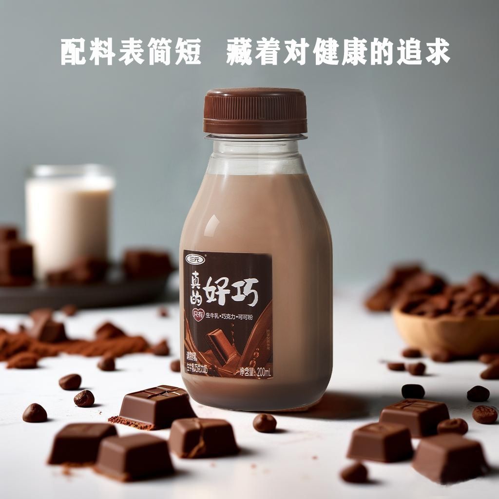 (新日期)北京三元巧克力牛乳200ml*5/10瓶装学生儿童营养早餐牛乳