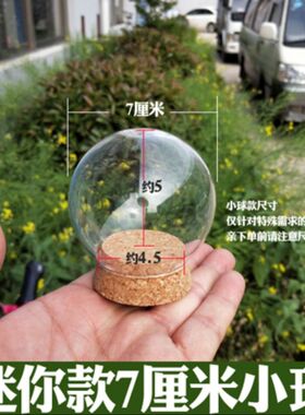 修复水晶球diy流沙球透明圆球空心球玻璃罩粘土人偶手办软木配件