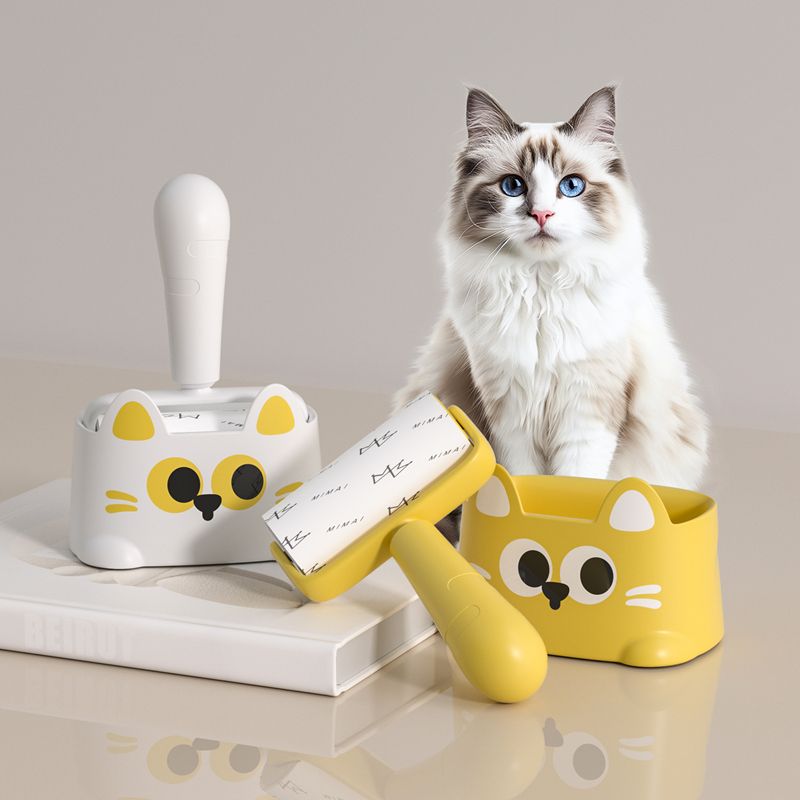 创意卡通粘毛器清新家居粘毛滚手动粘毛器滚筒式可撕粘毛神器