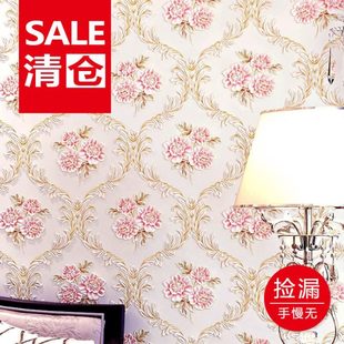 3D立体田园欧式 卧室客餐厅奢华电视背景墙壁纸 无纺布墙纸温馨风格