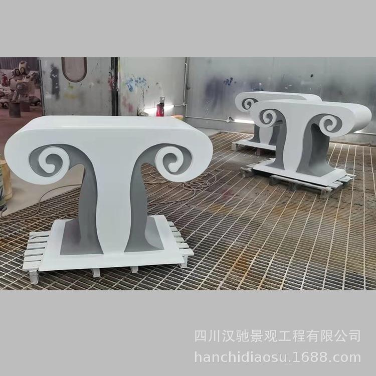 供应frp罗马柱玻璃钢柱子 GRC FRP落地式罗马柱 树脂材质雕塑摆件