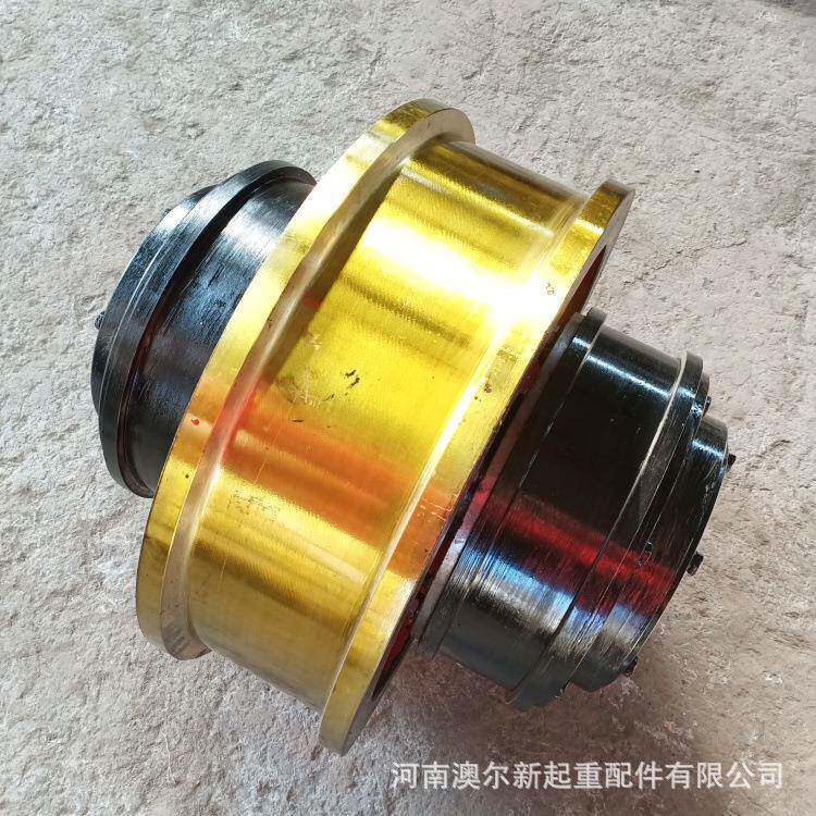 厂家销售 50SiMn材质行车轮 行车双边角箱轮 天车大车车轮组