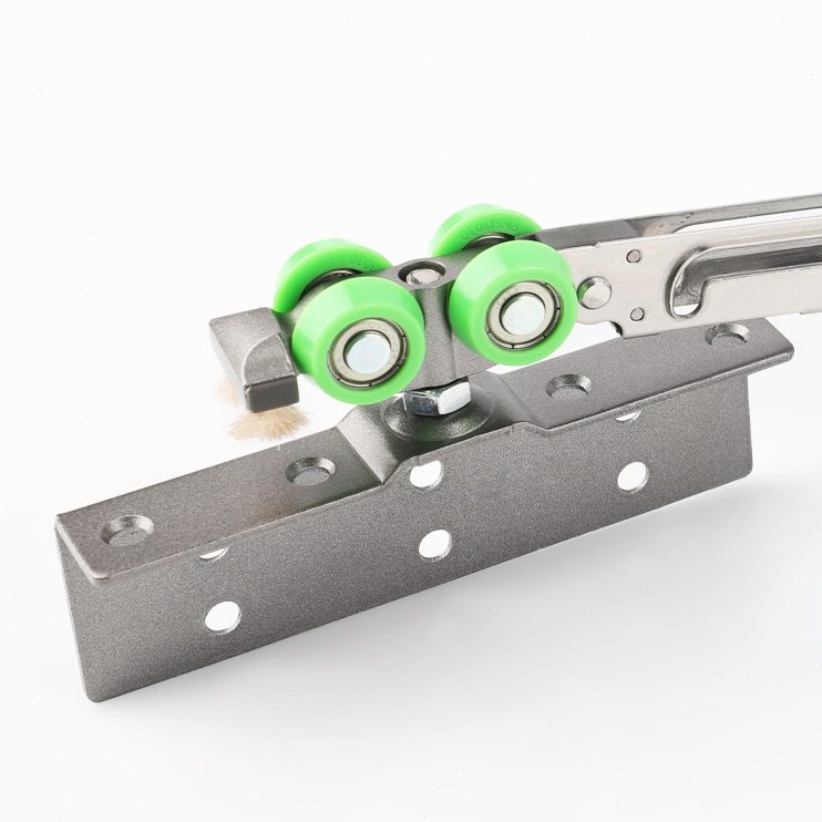 无下轨道衣帽间门18板双缓冲口袋门轨道推拉吊趟移门滑轨五金配件