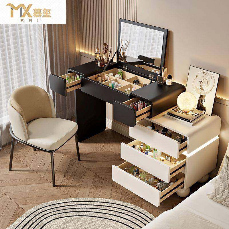 奶油风实木梳妆台可翻盖镜子卧室梳妆台斗柜镜子桌子一体梳妆台,3C数码配件,其它配件,淘宝优惠券,粉丝福利购,淘宝优惠卷