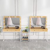 网红化妆台影楼专用带灯彩妆婚纱店梳妆台专业化妆师美容院化妆桌