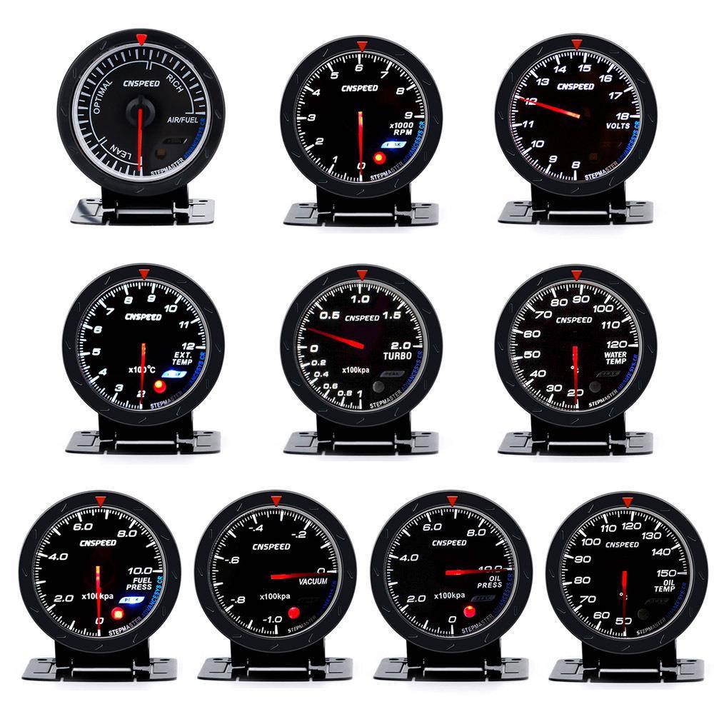 60mm汽车改装仪表 指针增压 水温 油温 油压 电压 空燃比汽车仪表