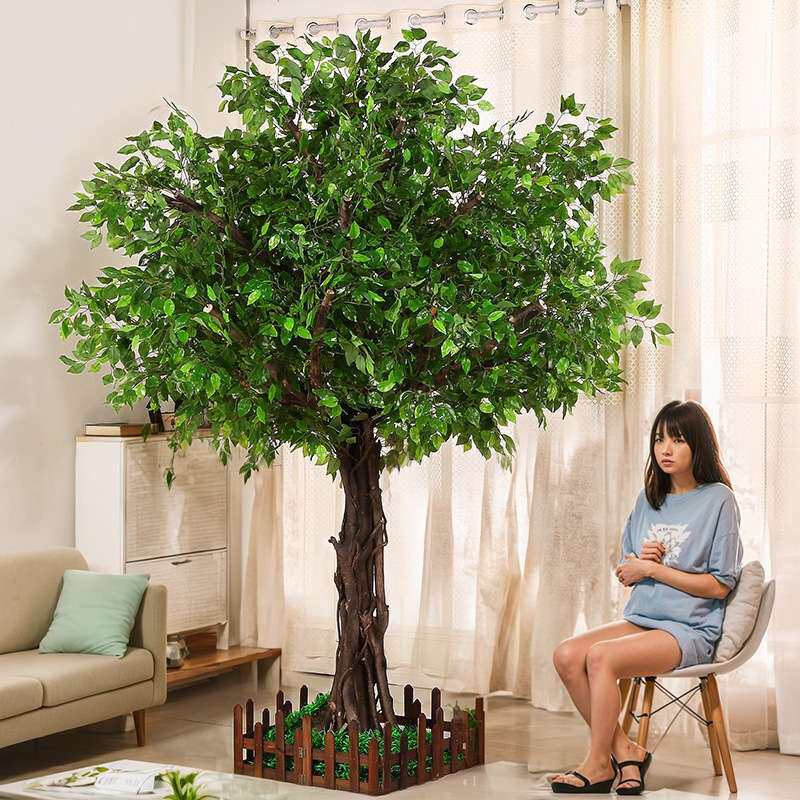 仿真假榕树室内外装饰植物酒店商场卖场展厅拍摄道具落地造景榕树