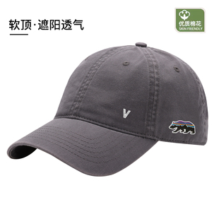 【官网正品】Poragomla棒球帽男女款软顶遮阳字母V百搭休闲鸭舌帽