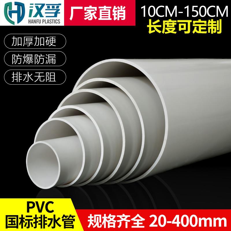 加厚PVC管定制排水管50 63 75 90 110 125 150 160 180塑料雨水管