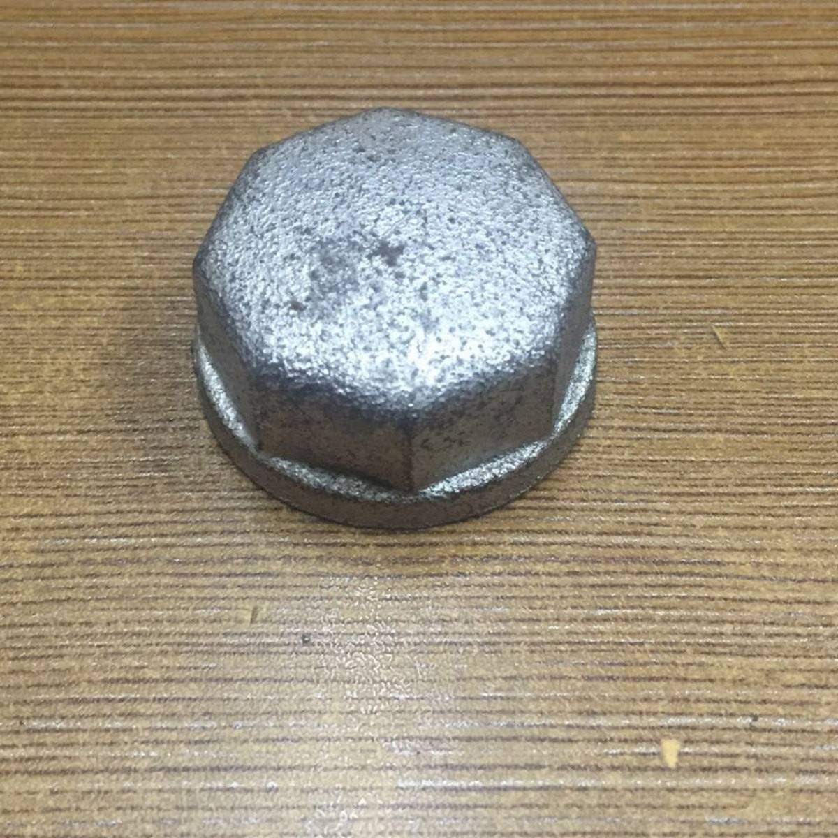 镀锌管帽4分6分1寸2寸65内丝管帽阻流塞闷盖80玛钢镀锌管件堵水加图片