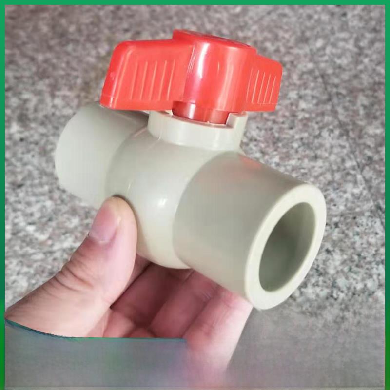灰色Ppr全塑料球阀20 25 32 40 50 63 75 90 110长手柄塑料阀门水